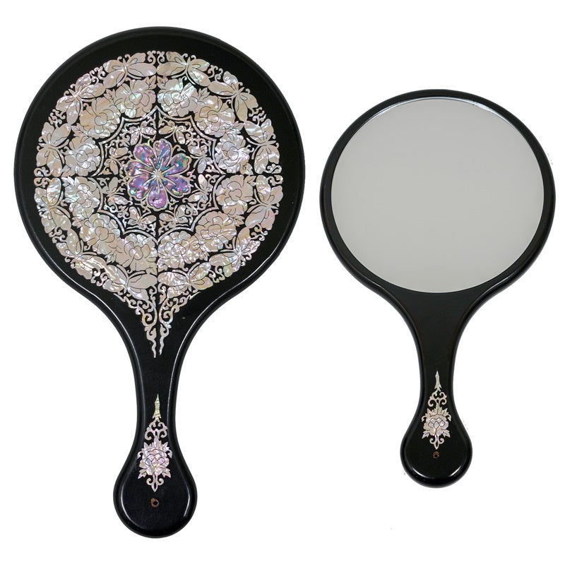 Mother of Pearl Mirror with Handle