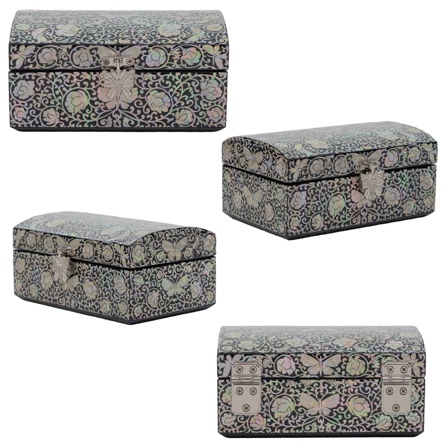 ShimmerKeeper: Butterfly-Inlaid Trinket Box