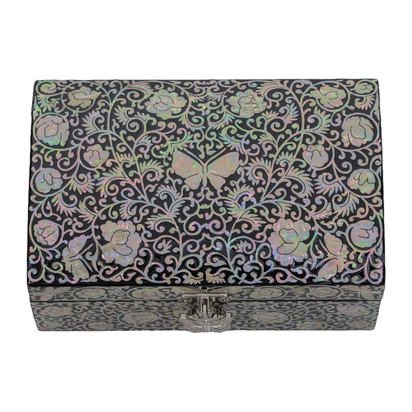 ShimmerKeeper: Butterfly-Inlaid Trinket Box