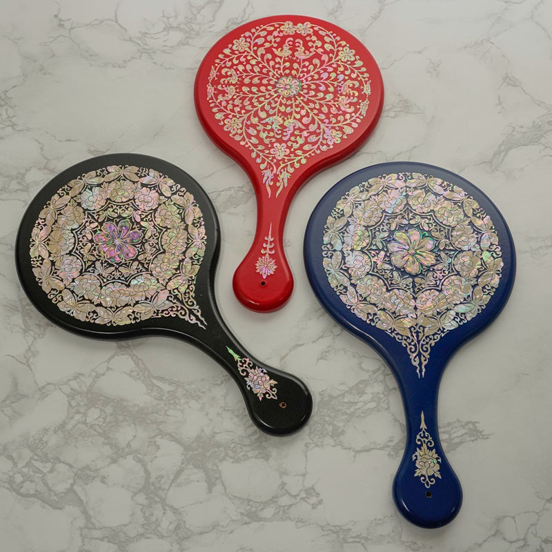 Mother of Pearl Mirror with Handle