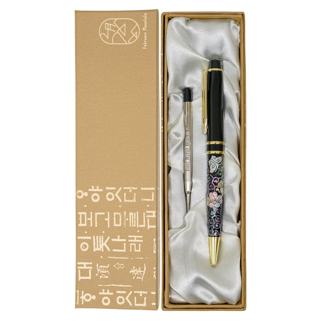 Mother of Pearl Ballpoint Pen with Refil / Butterfly Design