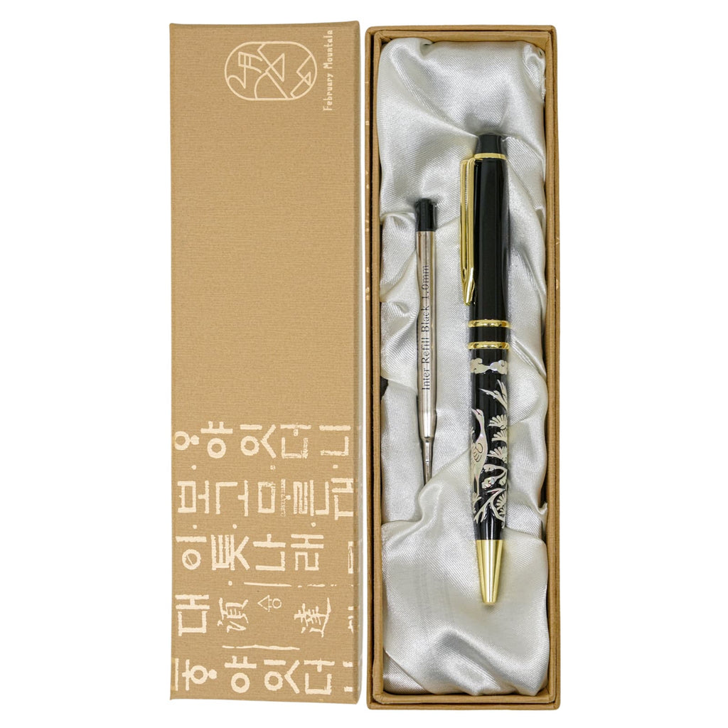 Mother of Pearl Ballpoint Pen with Refil / Crane Design