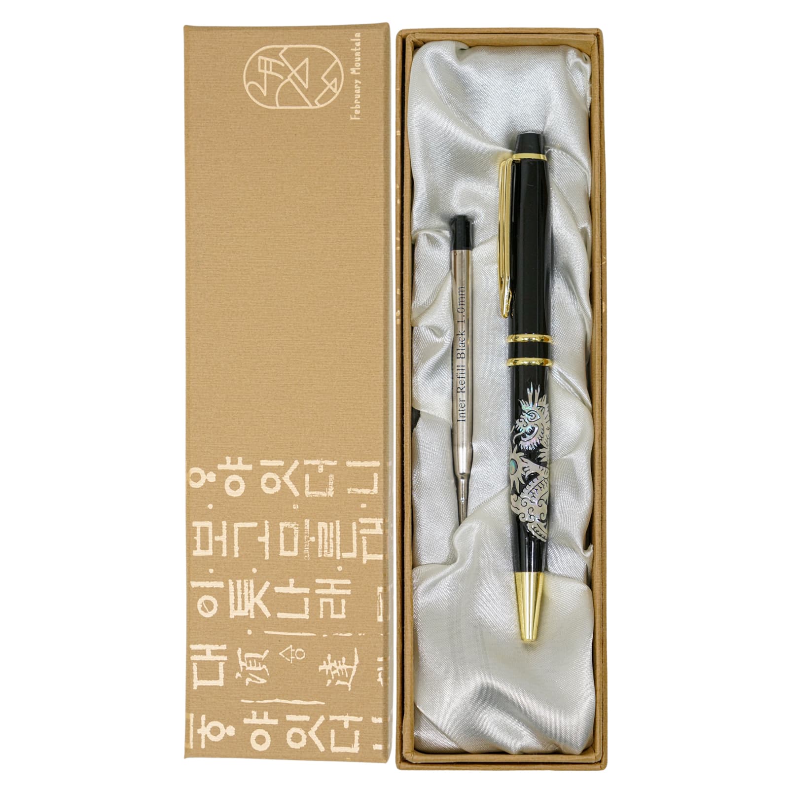 Mother of Pearl Ballpoint Pen with Refil / Dragon Design