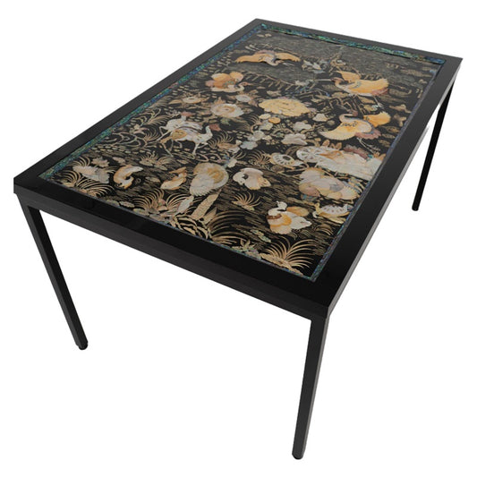 Premium Korean Mother‑of‑Pearl Inlaid Lacquer Table – One‑of‑a‑Kind Art Furniture