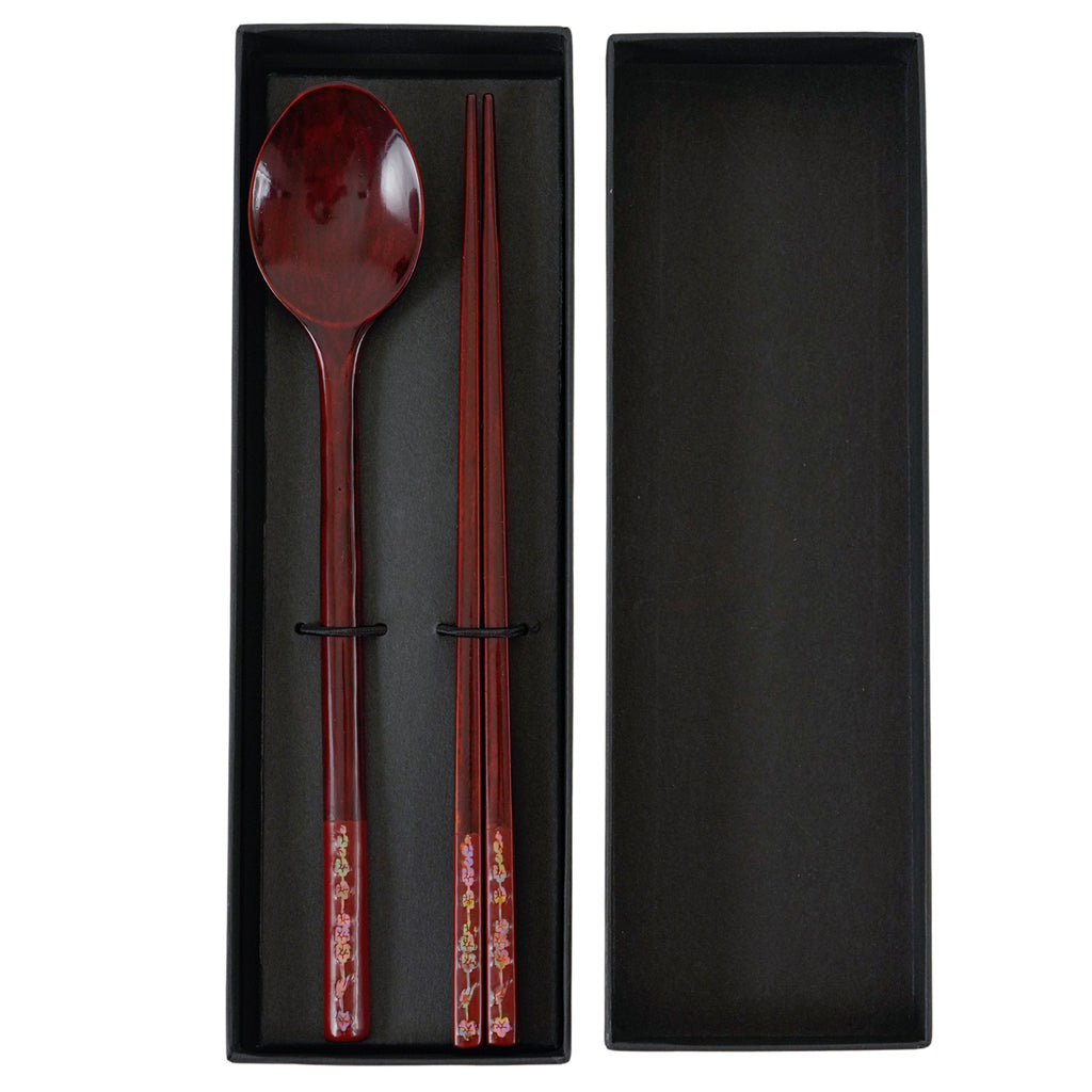Mother of Pearl Chopsticks & Spoon set