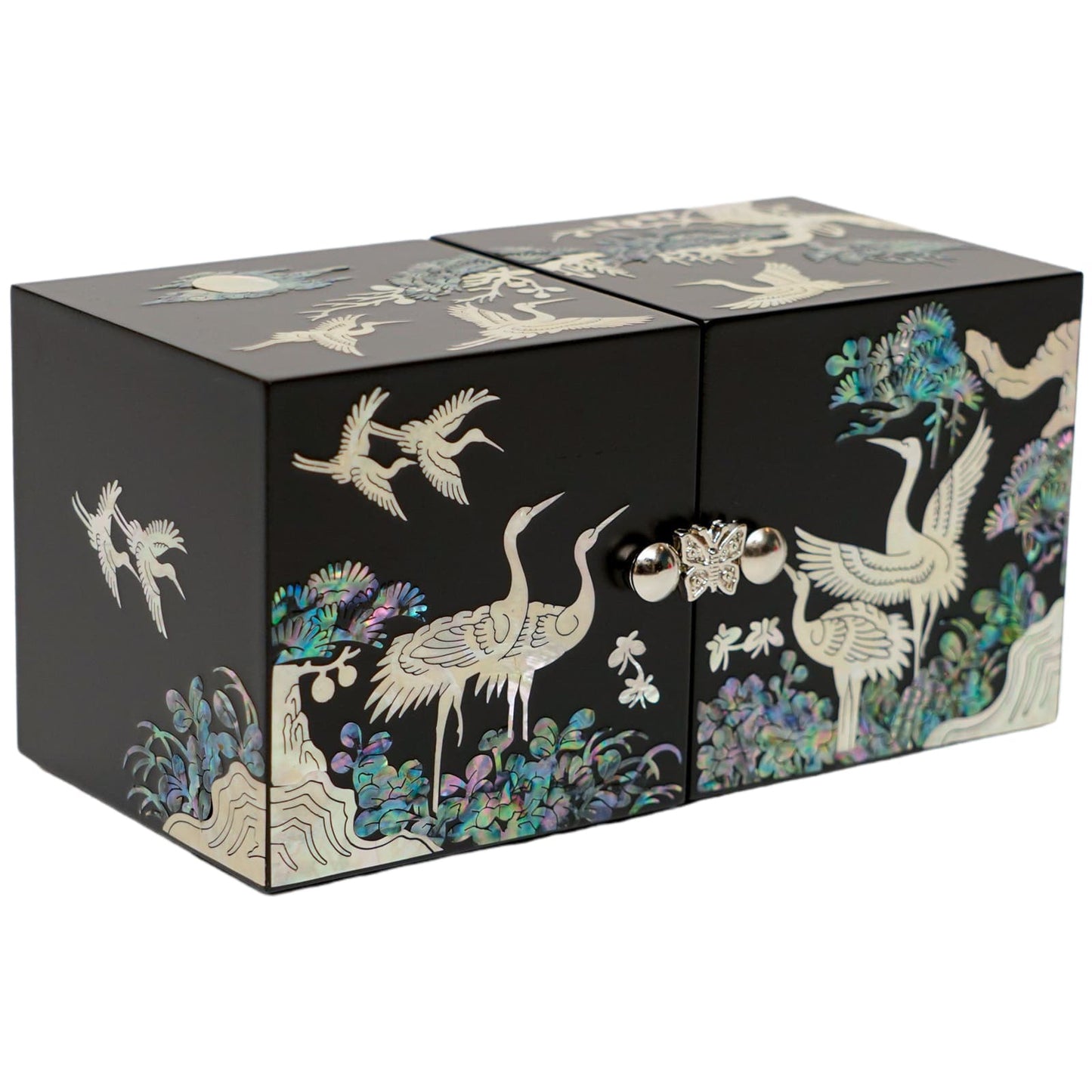 Crane Cube Jewelry Box