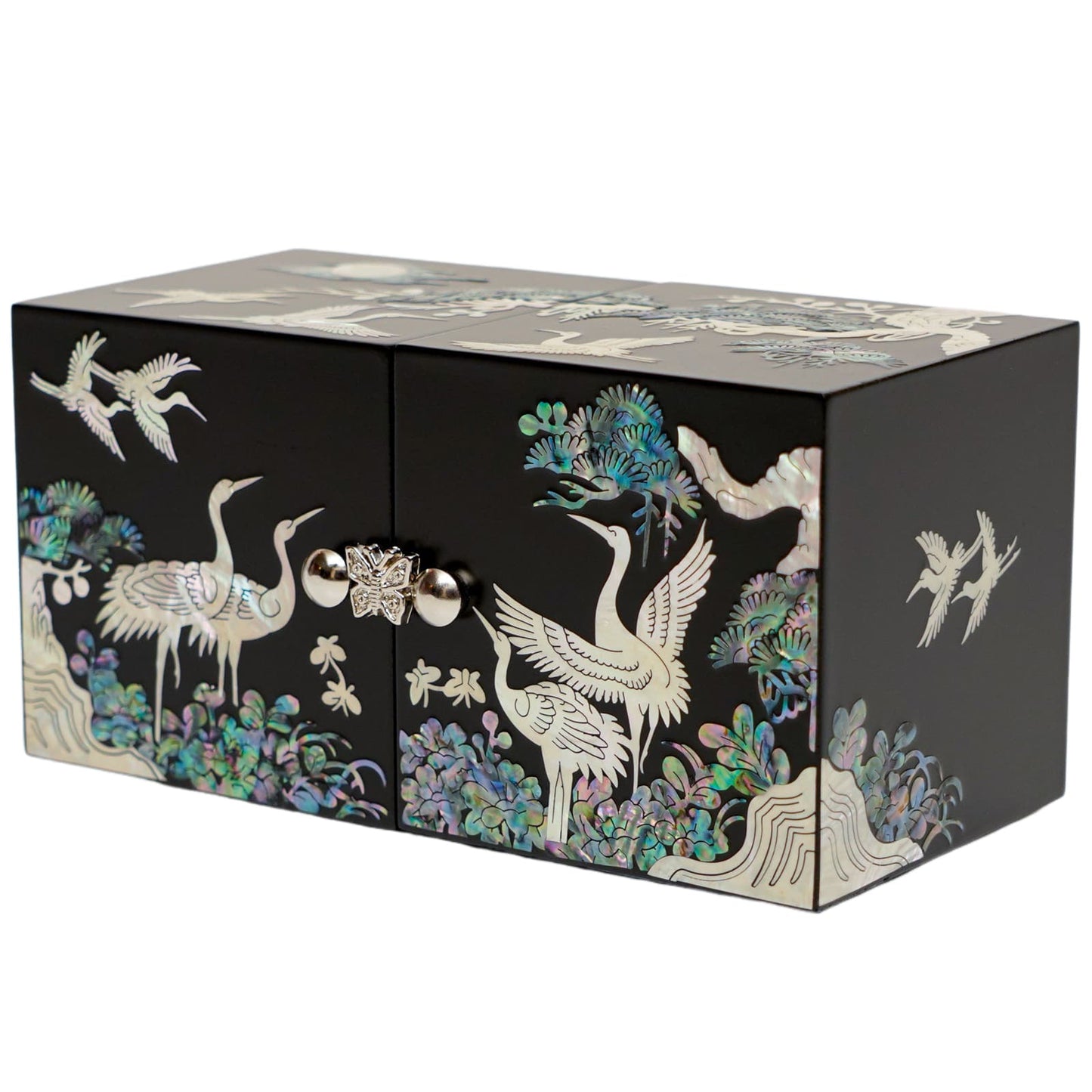 Crane Cube Jewelry Box