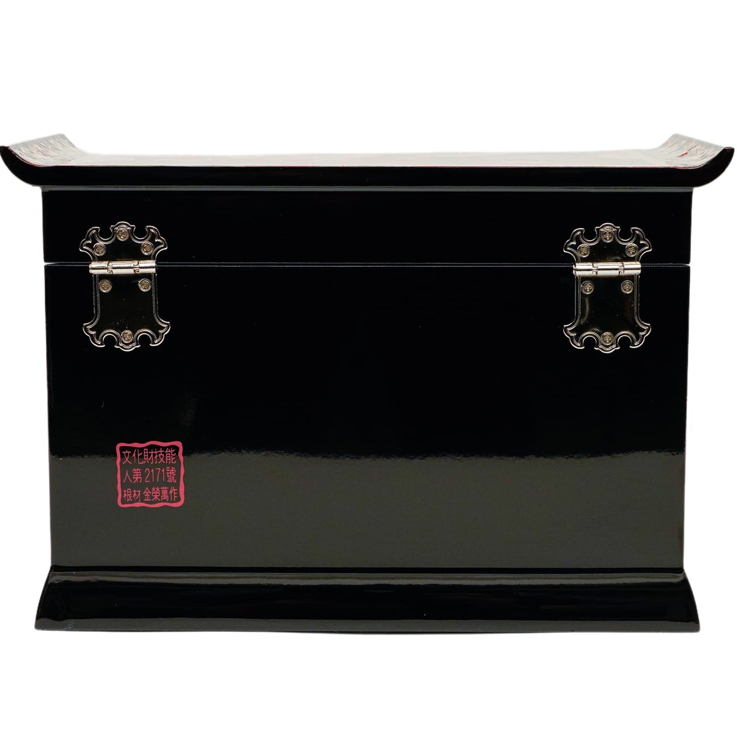 Red Large Crane Jewelry box with 4 Drawers