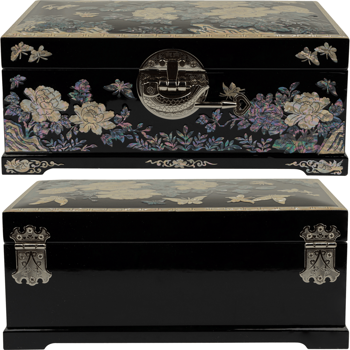 Lockable Jewelry Organizer Box with Key