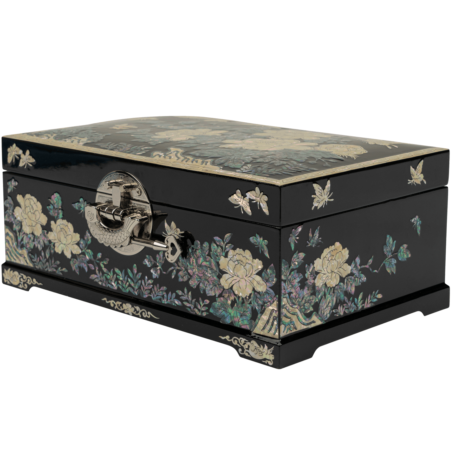 Lockable Jewelry Organizer Box with Key
