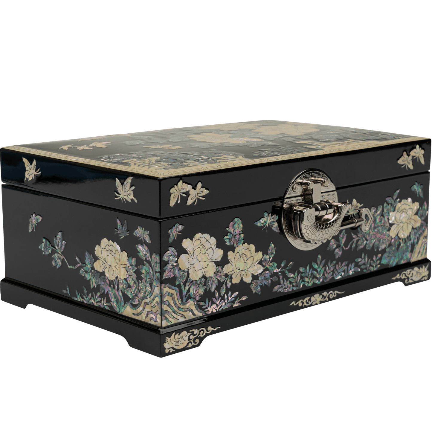 Lockable Jewelry Organizer Box with Key