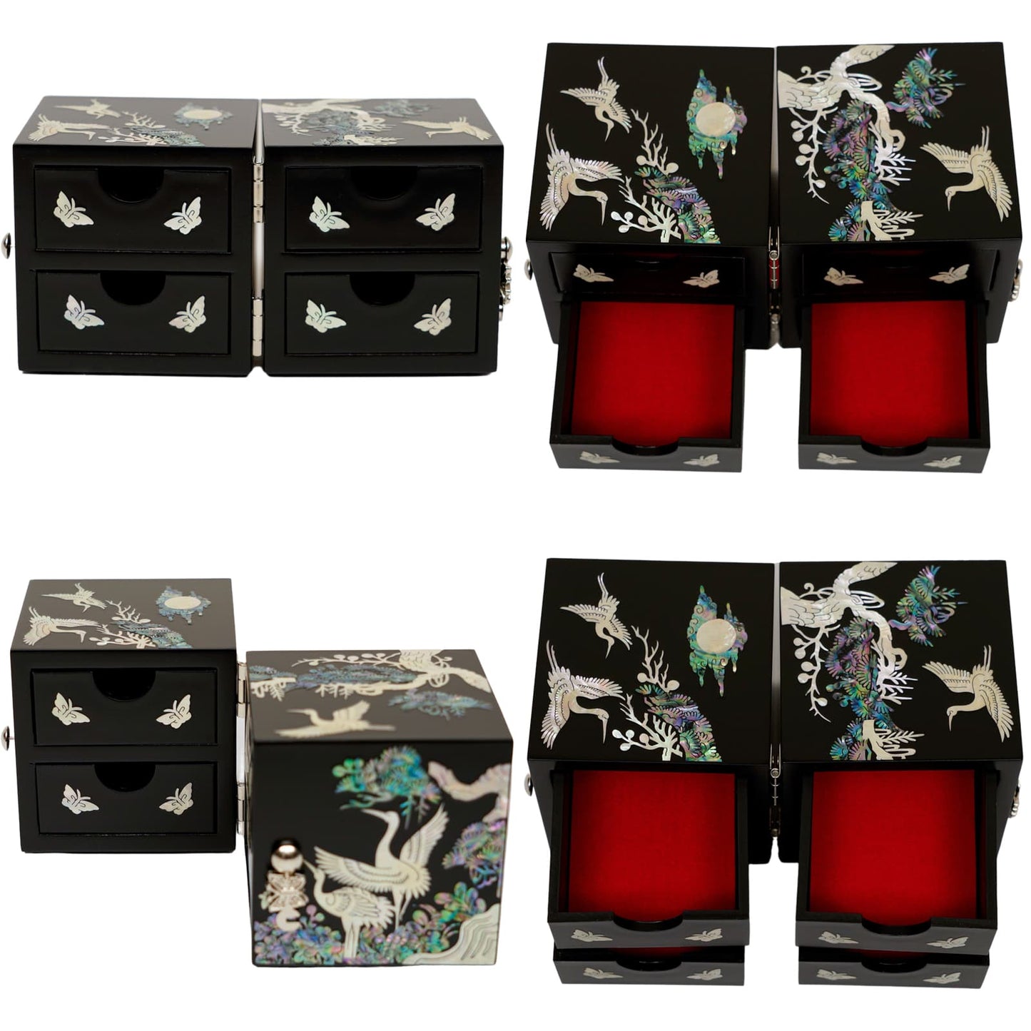 Crane Cube Jewelry Box
