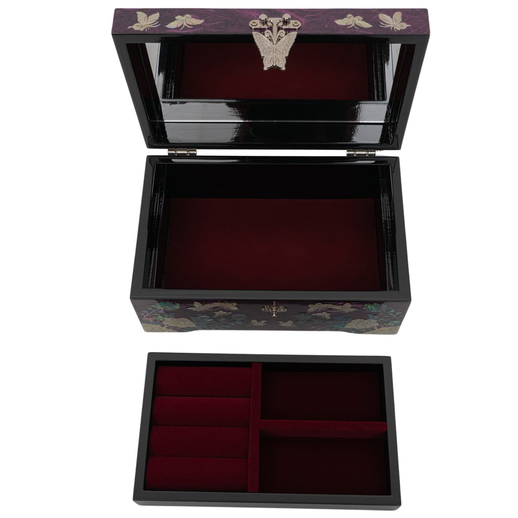 Purple Jewelry Box with Ring tray