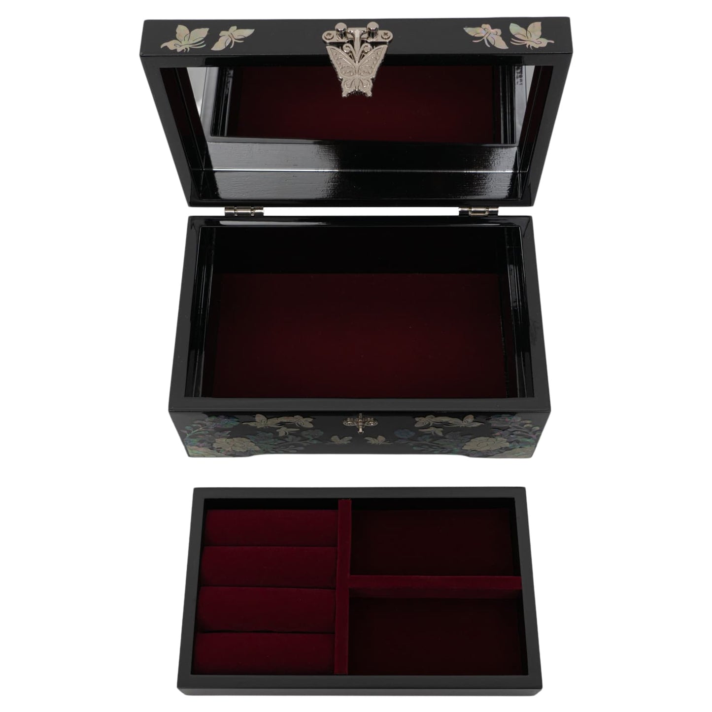Black Jewelry Box with Ring tray