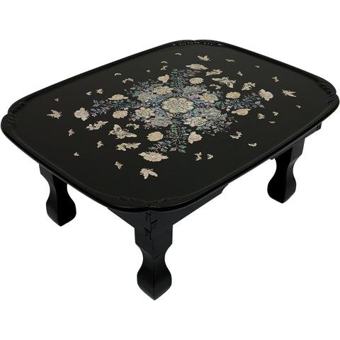 Traditional Korean Mother-of-pearl work Lacquered Table & Dresser