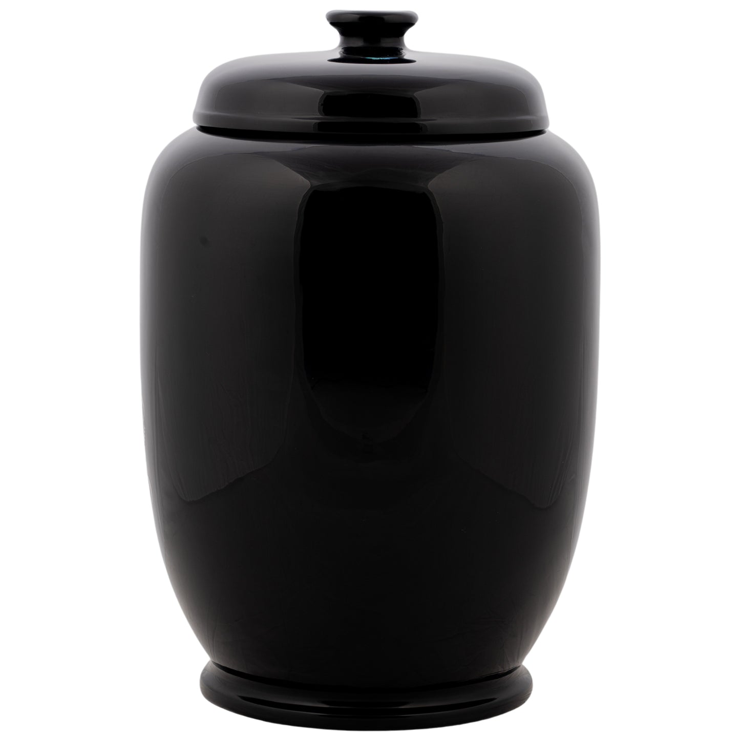 Elegant Black Container with Mother-of-Pearl Cranes and Pine Design