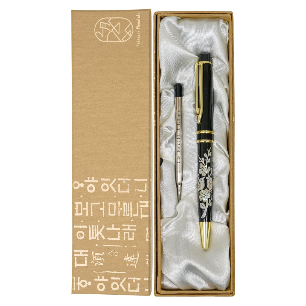 Mother of Pearl Ballpoint Pen with Refil / Birds Design