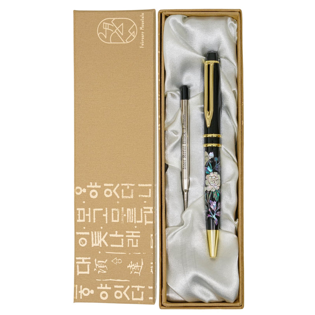 Mother of Pearl Ballpoint Pen with Refil / Flowers Design