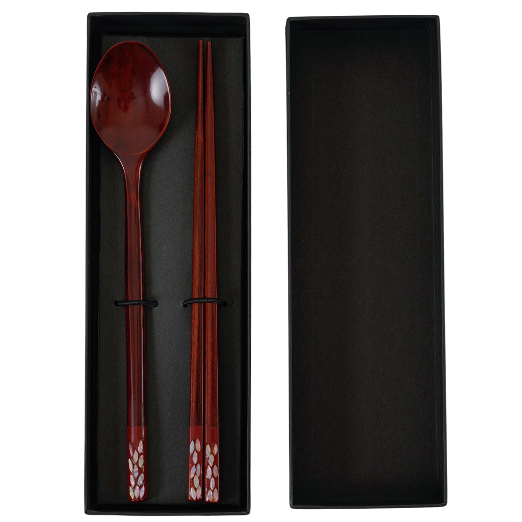 Mother of Pearl Chopsticks & Spoon set