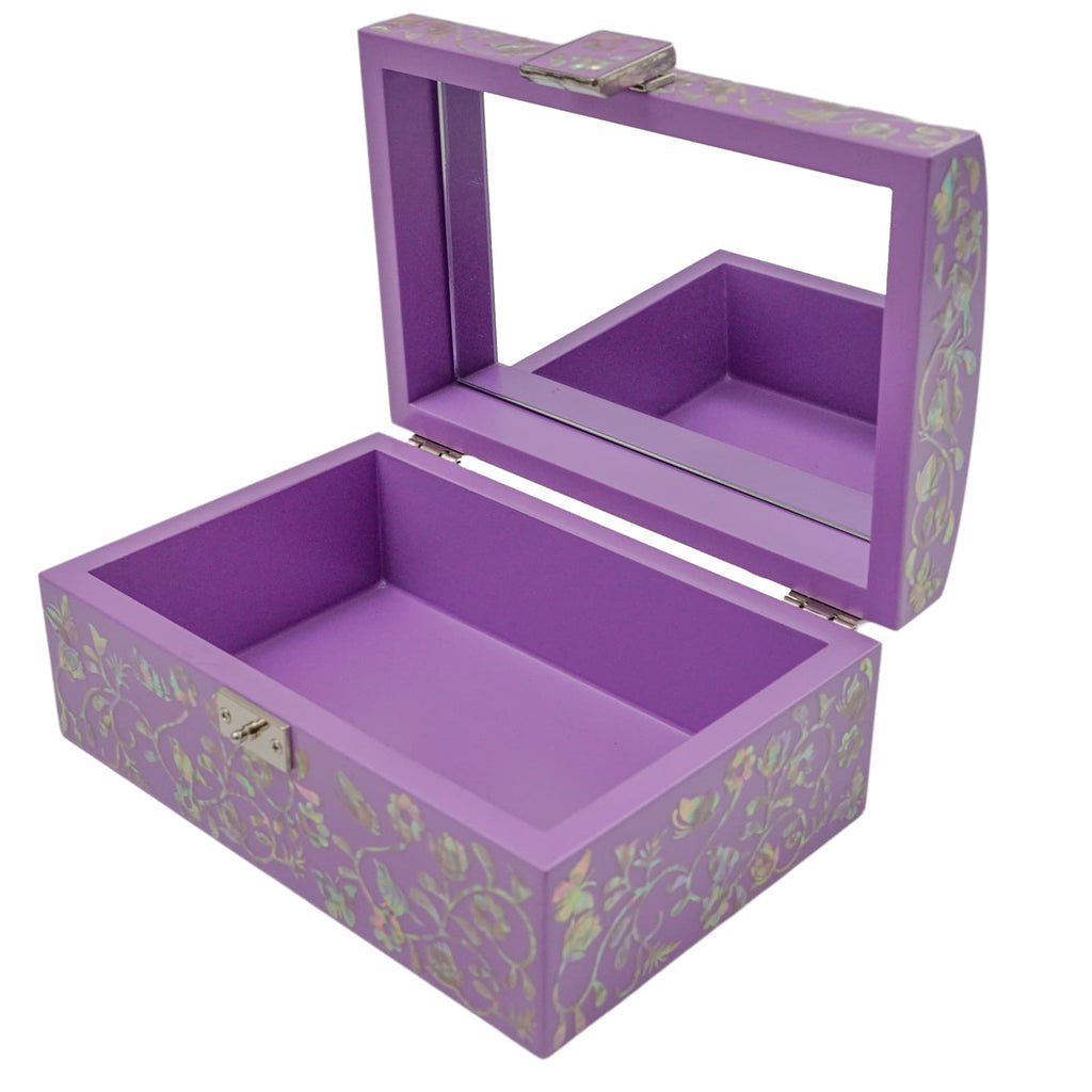 Blossom-Embossed Lavender Box
