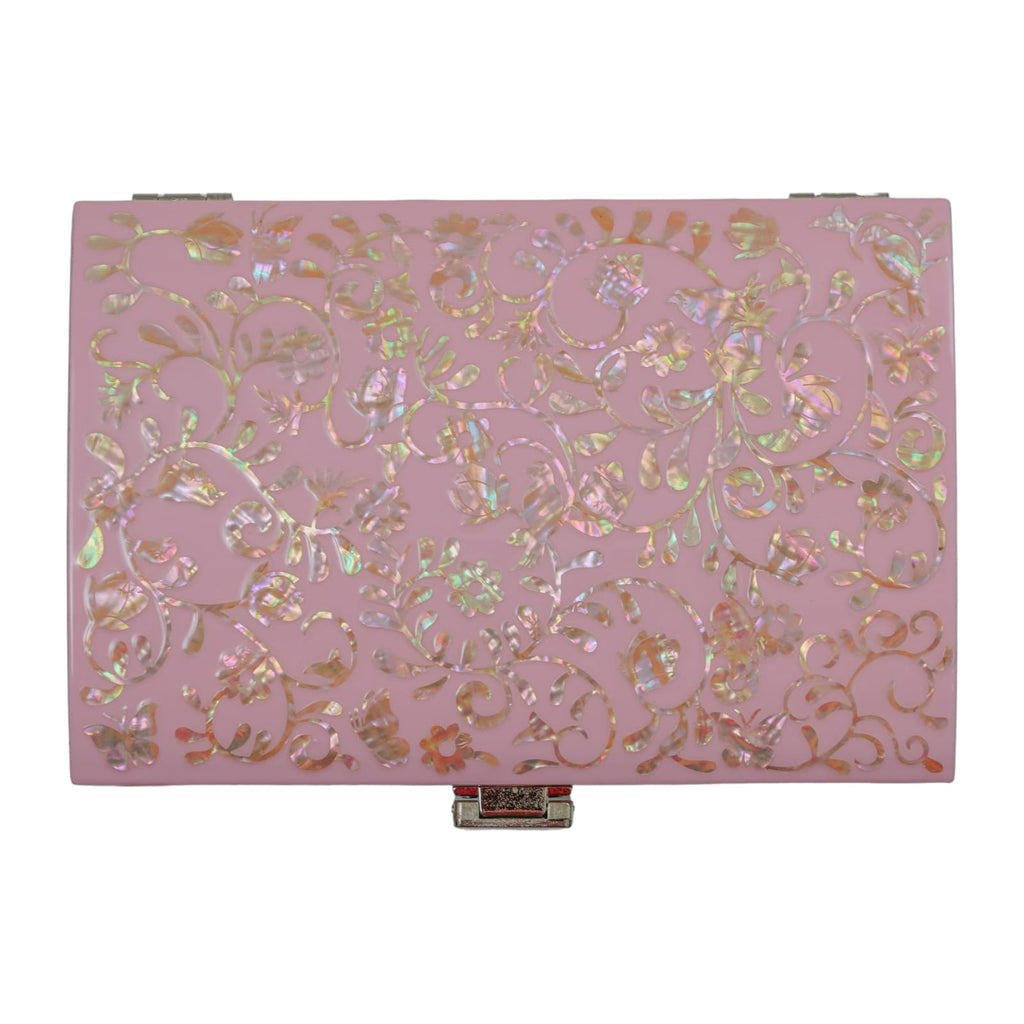 Charming Baby Pink Mother of Pearl Wooden Box