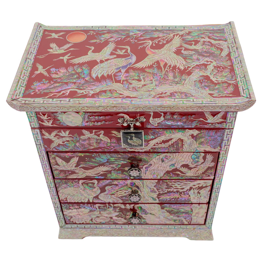 Large Jewelry box with 4 Drawers