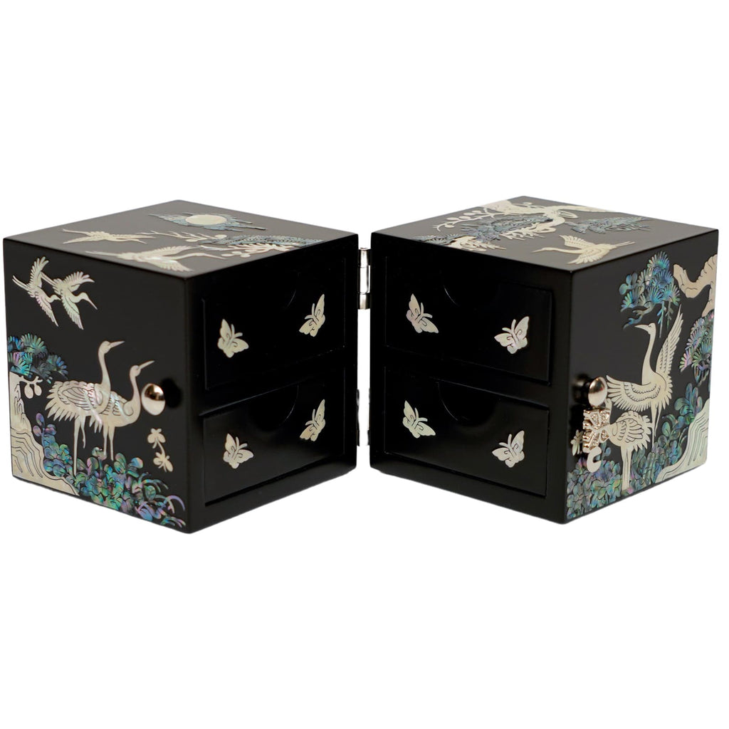 Crane Cube Jewelry Box