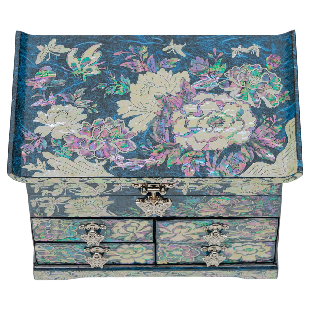Mother of Pearl Jewelry box w/ 4 drawers