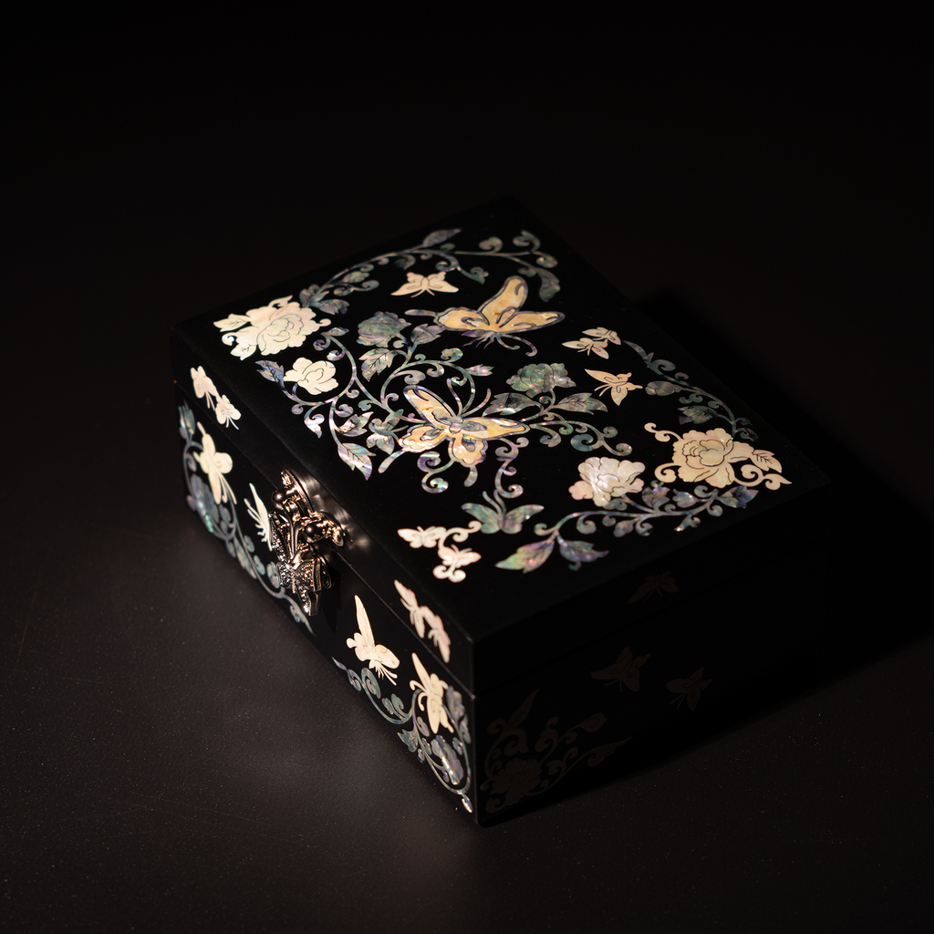 Matte black Butterfly Jewelry Box