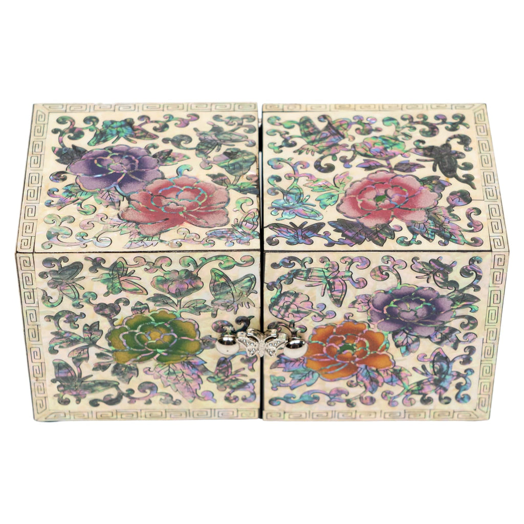Mother of Pearl Cube Jewelry Box