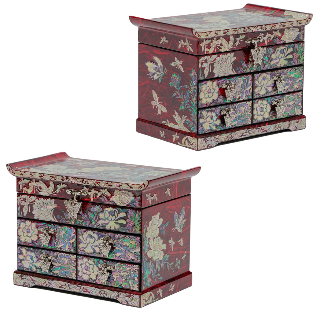 Mother of Pearl Jewelry box w/ 4 drawers