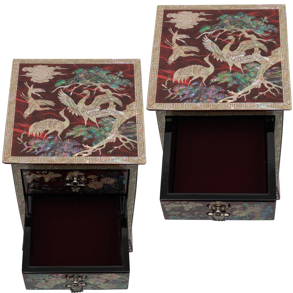 3 Drawers Jewelry box - Crane Design