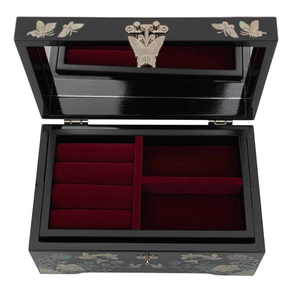 Black Jewelry Box with Ring tray