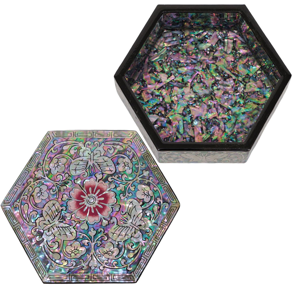 Hexagon Butterfly Trinket box